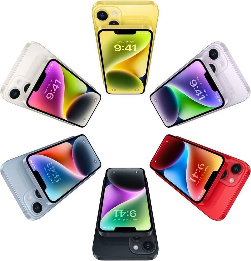 Apple iPhone 14, 128GB, various colors - Unlocked (Renewed)