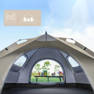 [Portable Pop-Up Tent] Lightweight Automatic Pop-Up Tent | Silvery Outdoor Camping Road Trip Hiking Sunshade Beach Portable Foldable Shelter
