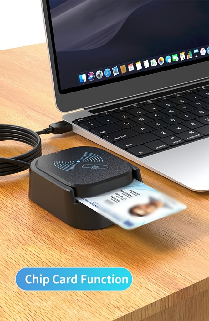 USB2.0 Smart Card Reader+ NFC 2-in-1 IC Card Reader