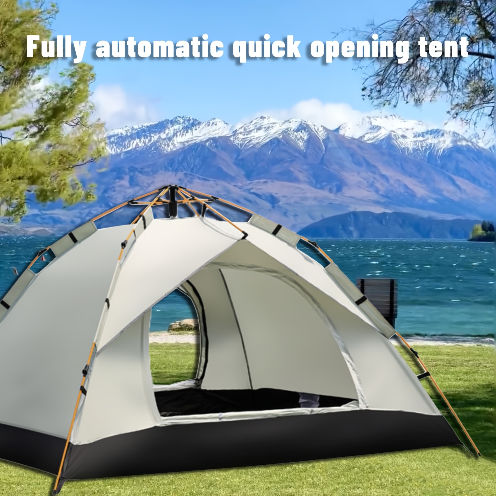 [Portable Pop-Up Tent] Lightweight Automatic Pop-Up Tent | Silvery Outdoor Camping Road Trip Hiking Sunshade Beach Portable Foldable Shelter