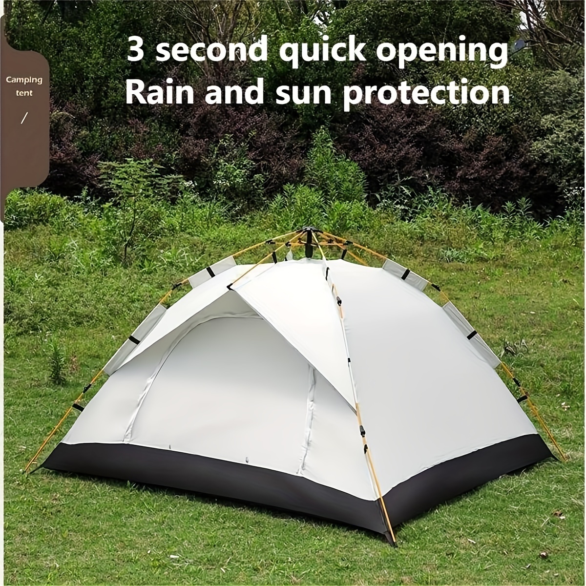 [Portable Pop-Up Tent] Lightweight Automatic Pop-Up Tent | Silvery Outdoor Camping Road Trip Hiking Sunshade Beach Portable Foldable Shelter