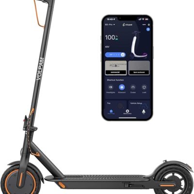 VOLPAM Electric Scooter, 350W/500W Powerful Motor, 8.5"/10" Solid Tires, 19/22Mph, 28/21/12 Miles Range,Dual Braking