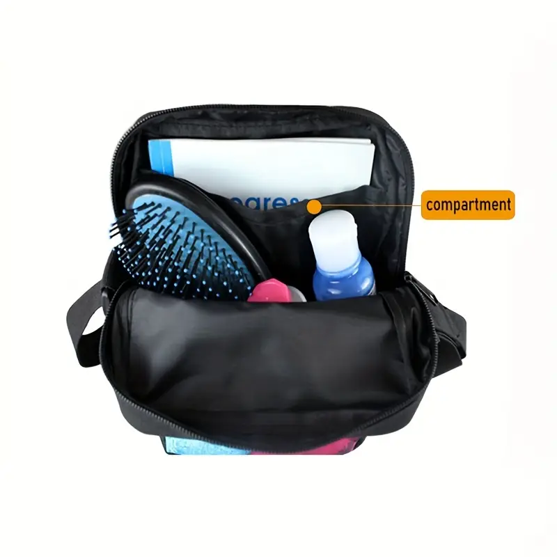 1pc Ancient Egyptian Anubis & Pharaoh Polyester Crossbody Bag, Casual Religious Theme Messenger Shoulder Bag with Zipper Closure, Hand Washable, for Women - Travel Wallet with Phone Holder - Image 3