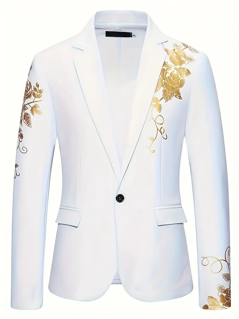 Foreign Trade Men's Golden-Stamped Business Suit Jacket - Image 3