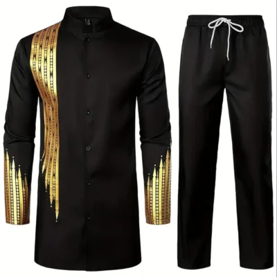 Men’s suit with gilding technique