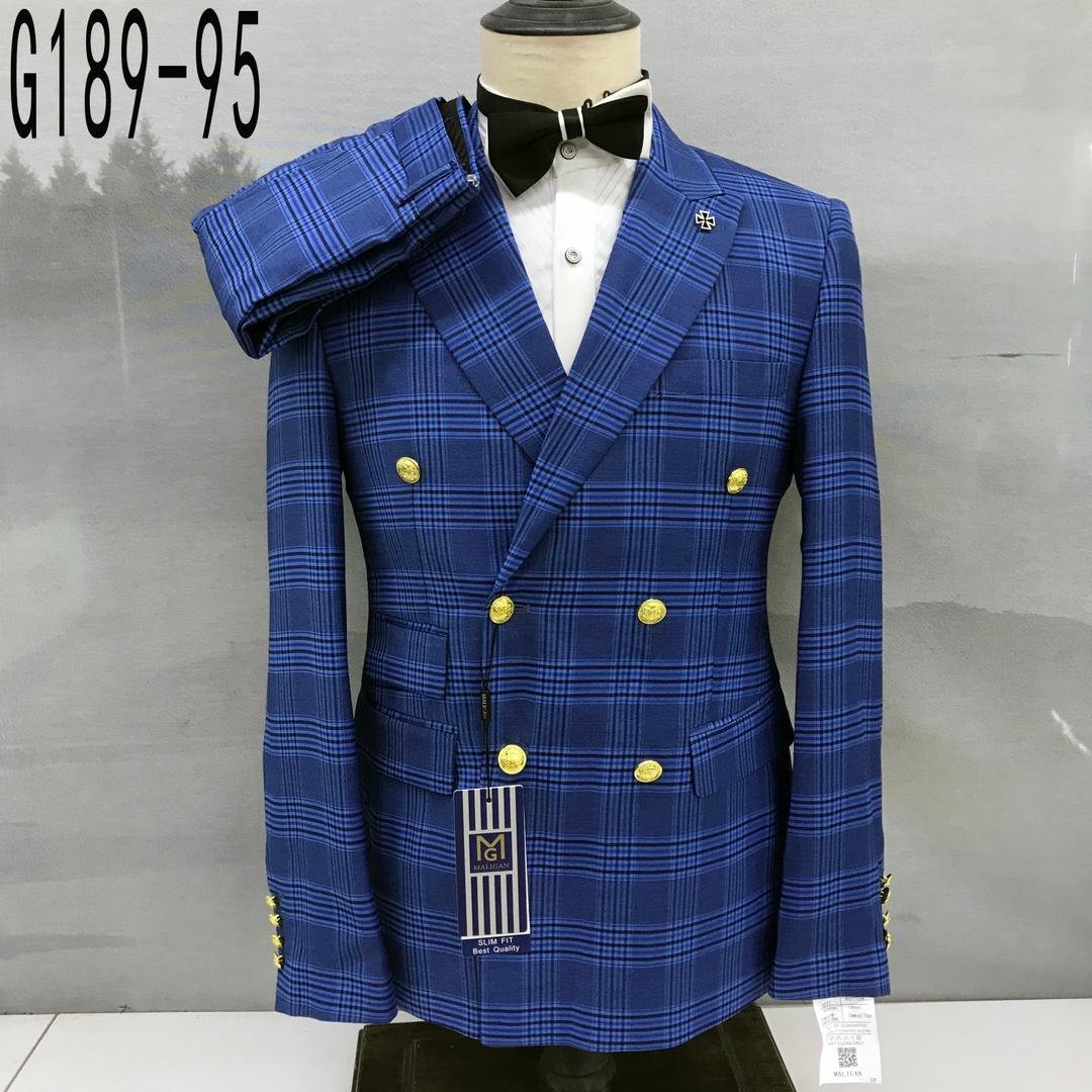 Honourable Checkered Double-breasted Tag Suit - Image 2