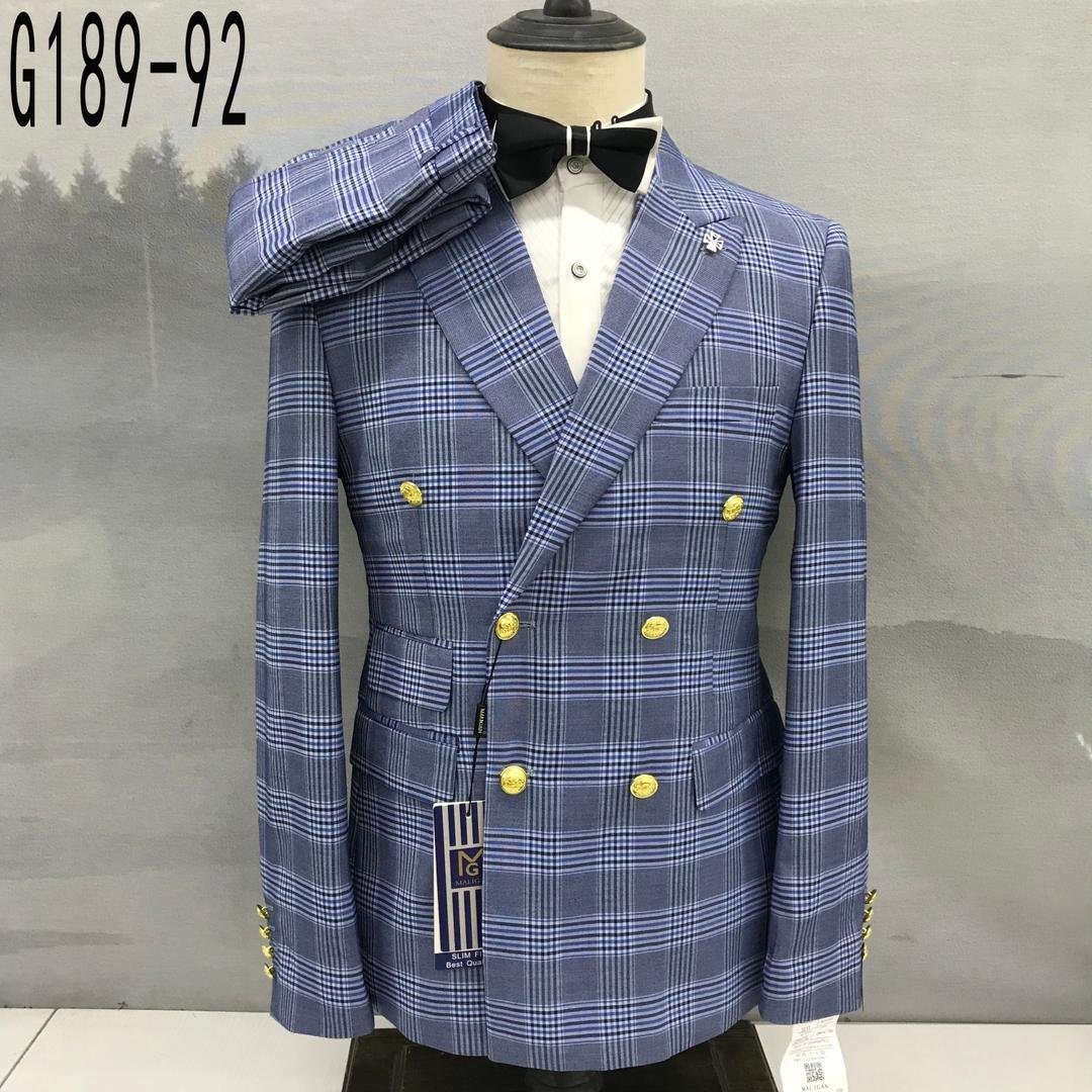 Honourable Checkered Double-breasted Tag Suit - Image 3