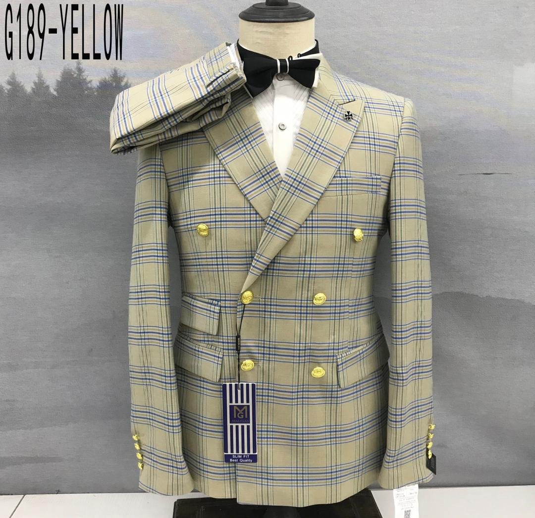 Honourable Checkered Double-breasted Tag Suit - Image 5