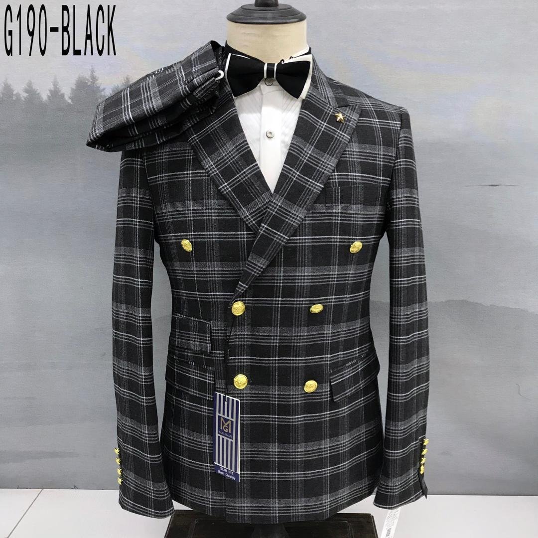 Honourable Checkered Double-breasted Tag Suit - Image 4
