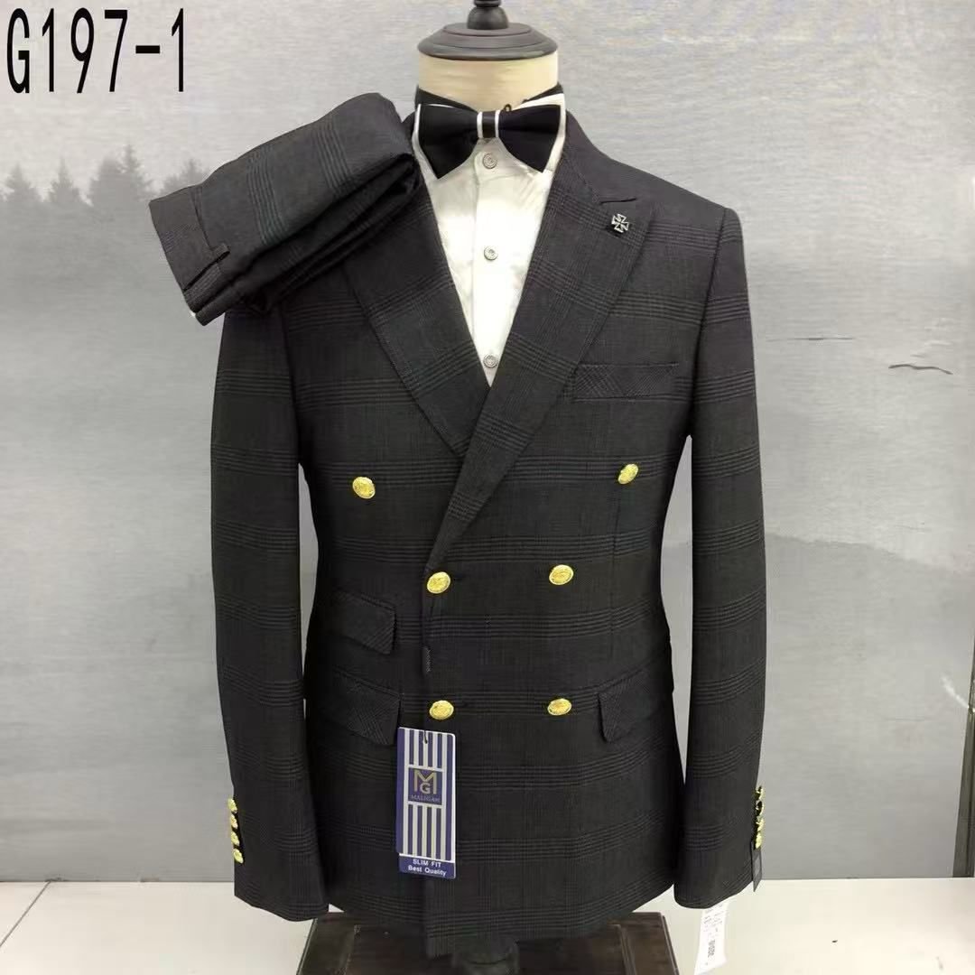 Honourable Checkered Double-breasted Tag Suit - Image 6