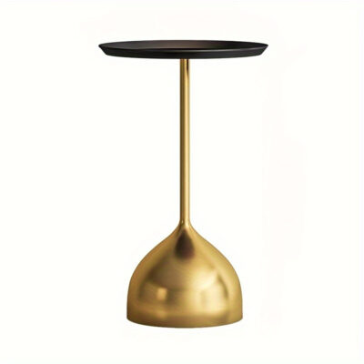[Contemporary Round Coffee Table] Chic Modern Round Coffee Table with Metal Frame - Perfect for Living Room, Balcony & Corner Spaces, Coffee Table for Living Room, Contemporary Style