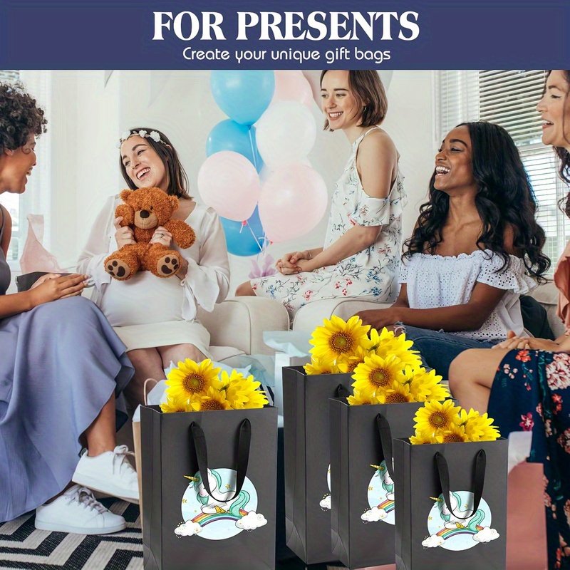 10pcs Elegant Black Paper Gift Bags with Sturdy Handles - Multiple Sizes for Weddings, Birthdays, Parties, Retail & Events - Durable Design for Shopping, Trinkets, Gift Wrapping & Retail Packaging, Reinforced Edges, Event Supplies, Stylish Packaging, Highquality Packaging, Wedding Planners - Image 4