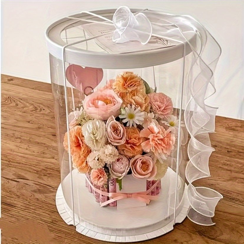 3pcs Transparent Spherical Gift Boxes with Lids - Perfect for Flowers, Crafts, and Rose Bears - Durable Plastic Surprise Cases Ideal for Christmas, Valentine's Day & More, Birthday Box, Large Gift Boxes, Jewelry Gift Box, Gift Packaging, Box For Gift, Gift Boxes For Wedding, Wedding Favor Boxes, Candy Box, Christmas Boxes For Gifts, Christmas Cookie Boxes, Craft Storage, Elegant Presentation, Lightweight Packaging, Sturdy Construction, Storage Container, Craft Enthusiasts, - Image 4