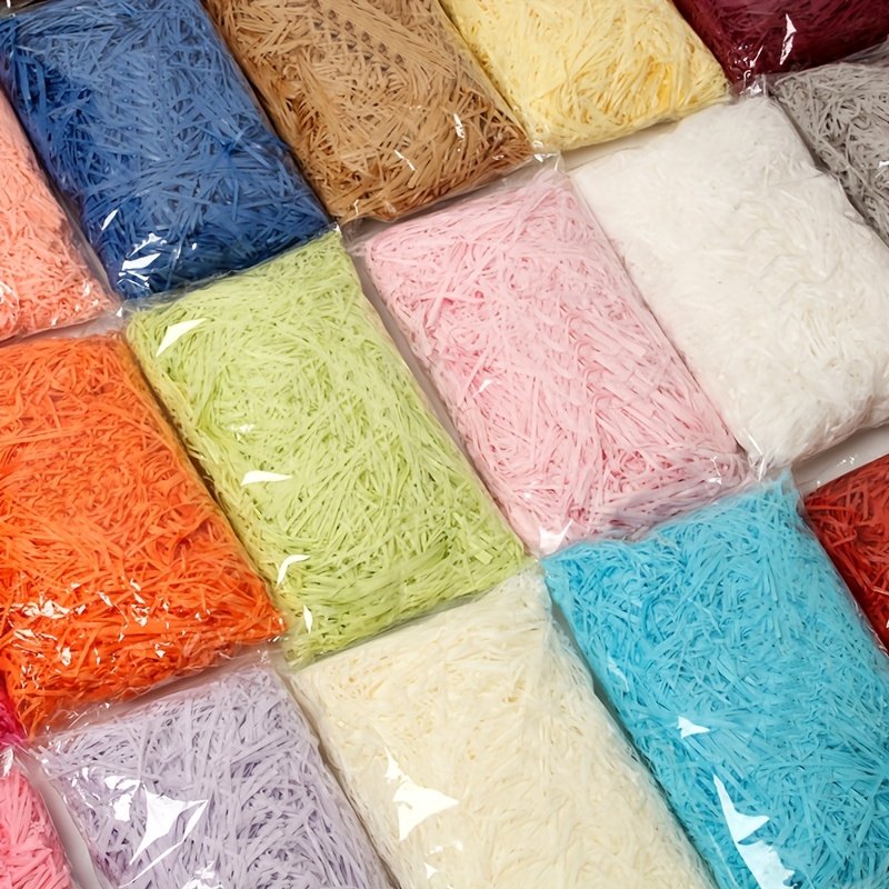 150g Multicolor Crumpled Raffia Paper Filler - Non-Toxic Shredded Craft Stuffing for DIY Wedding, Birthday, Party Decorations, Gift Box & Hamper Filling - Pastel & Bright Colors (Pink, Blue, Green, White, Golden, Turquoise) -, Shredded Paper, Tissue Paper Shredded, Packaging Supplies For Small Business, Shredded Paper For Packaging, Gift Wrapping Supplies, Christmas Eve Box Fillers, Christmas Decorations, Christmas Packaging, Small Business Supplies, Packing Supplies, - Image 4