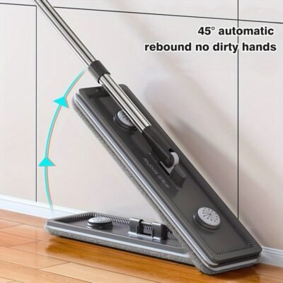 Household Narrow Slit Storage Hands-Free Mop Bucket Set, Wet and Dry Bucket, Home Vinyl Wood Flooring, Hardwood Wood Flooring Tile Wall Universal, Suitable for Living Room, Bedroom, Kitchen, Bathroom, Patio, Cleaning Tools, Cleaning Supplies