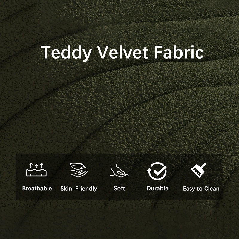 [Double Sofa Chair] Large Double Sofa, Couple's Bean Bag Chair, Teddy Velvet, No Assembly Required | Adult Bean Bag Chair, Compression Sofa, Sofa for Two, Armless Lounge Chair, Suitable for Multiple Room Types, Creative Fireplace Chair