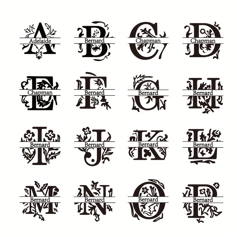 1pc Custom Pattern Embossed Stamp, Floral Letter Series in Black/Golden/Rose Golden Trio - Portable Embossing Tool for Party Invitations/Tissue Paper/Envelopes/Cards/Anniversary/Birthday/Holiday Gifts - ZMXL2 - Image 16