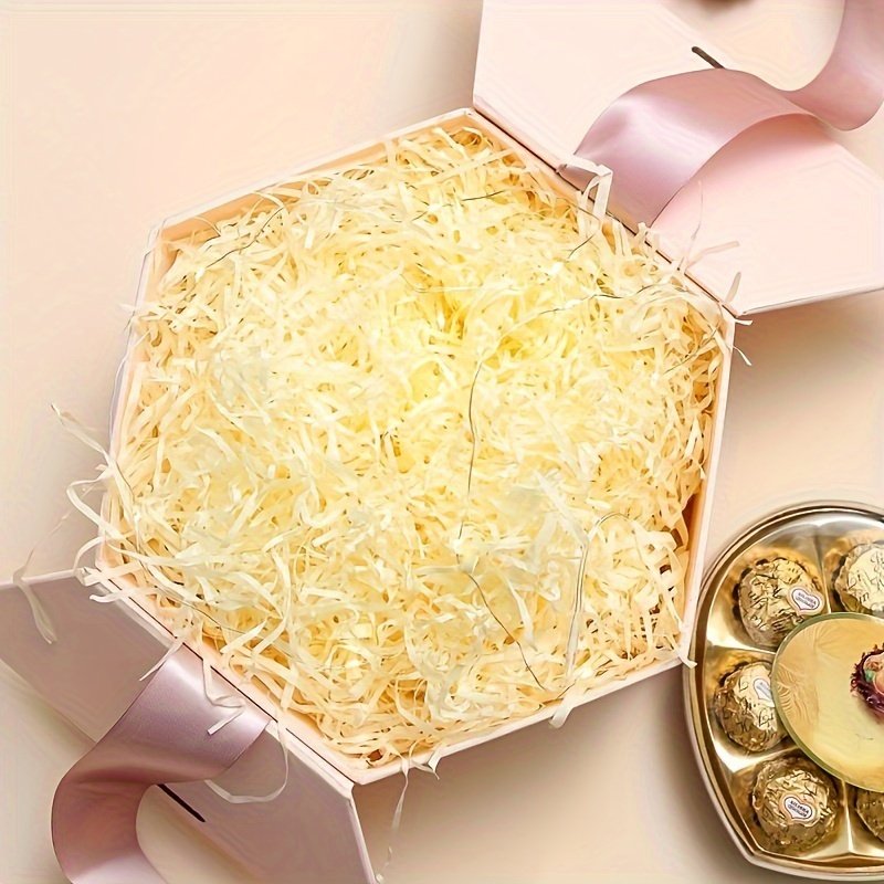 200g Pack Rainbow Paper Shredded Filler - Recycled Decorative Nylon Yarn for Gift Baskets, Box Stuffing, Crafts & Party Supplies, Mixed Colors, Durable & Versatile, Craft Supplies, Vibrant Colors, Craft Enthusiasts - Image 3