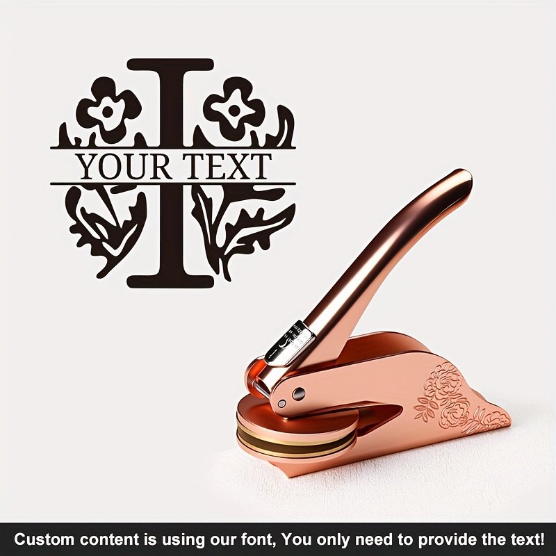 1pc Custom Pattern Embossed Stamp, Floral Letter Series in Black/Golden/Rose Golden Trio - Portable Embossing Tool for Party Invitations/Tissue Paper/Envelopes/Cards/Anniversary/Birthday/Holiday Gifts - ZMXL2 - Image 70