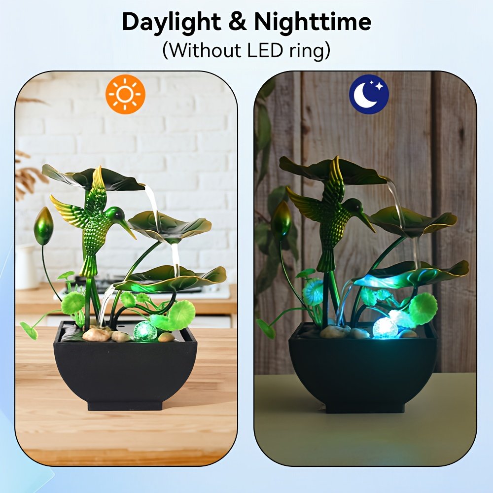 1pc USB Powered Home And Office Decorative Desktop Fountain, Portable Desktop Waterfall Kit for Soothing And Relaxing, Zen Meditation Indoor Fountain with Natural Rocks, Room Decoration, Christmas Decoration, Christmas Gift, Spring Summer Decorations