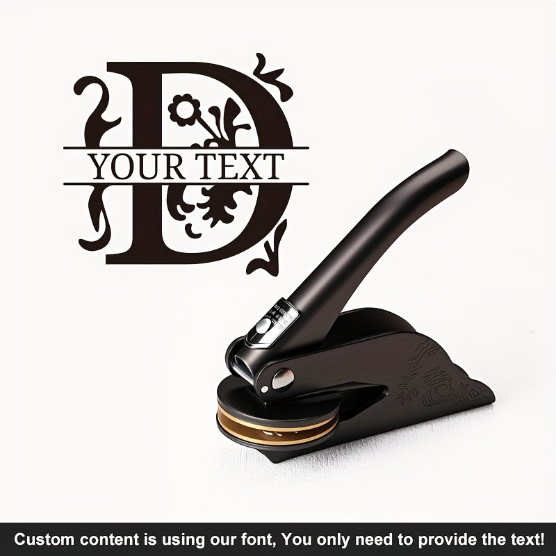 1pc Custom Pattern Embossed Stamp, Floral Letter Series in Black/Golden/Rose Golden Trio - Portable Embossing Tool for Party Invitations/Tissue Paper/Envelopes/Cards/Anniversary/Birthday/Holiday Gifts - ZMXL2 - Image 10