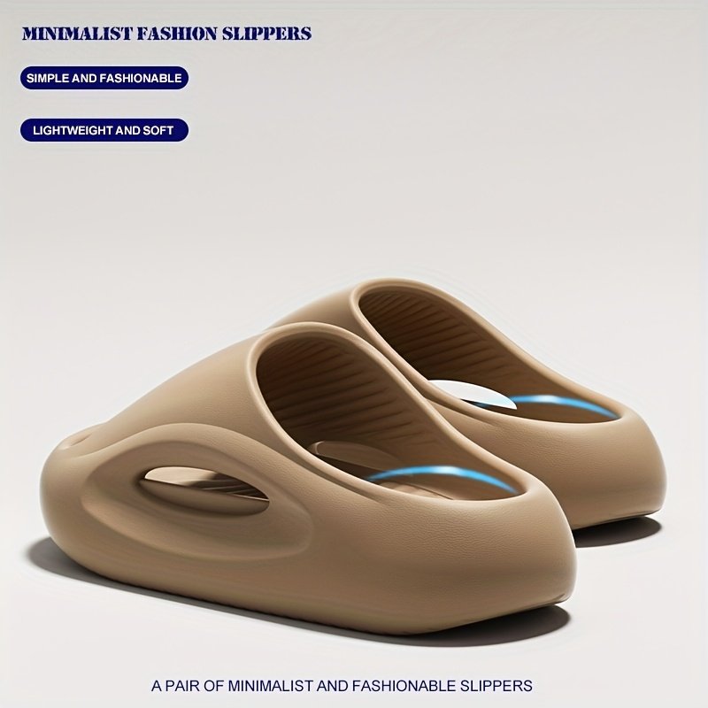 Black Men's Lightweight EVA Slippers - Slip-On Indoor/Outdoor House Shoes, Cushioned Sole for All-Day Comfort, Non-Slip Grip - All-Season Use at Home, Travel, Beach, Gym - Easy-Clean Minimalist Design - Ideal Gift for Men, Beach Footwear, Simple Style, Comfortable Fit, Versatile Footwear, Travel Essential