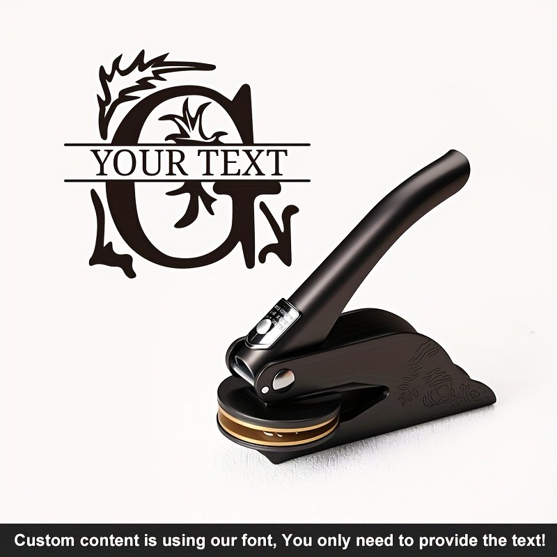 1pc Custom Pattern Embossed Stamp, Floral Letter Series in Black/Golden/Rose Golden Trio - Portable Embossing Tool for Party Invitations/Tissue Paper/Envelopes/Cards/Anniversary/Birthday/Holiday Gifts - ZMXL2 - Image 15