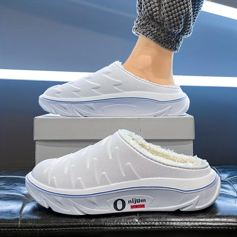 Men's & Women's Heavy-Duty Plush Winter Slippers with High Quality Sole & Thick Tread - All-Terrain Indoor/Outdoor House, Anti-Skid -like Design for Snow, Ice, - Unisex Warm Booties - Image 12