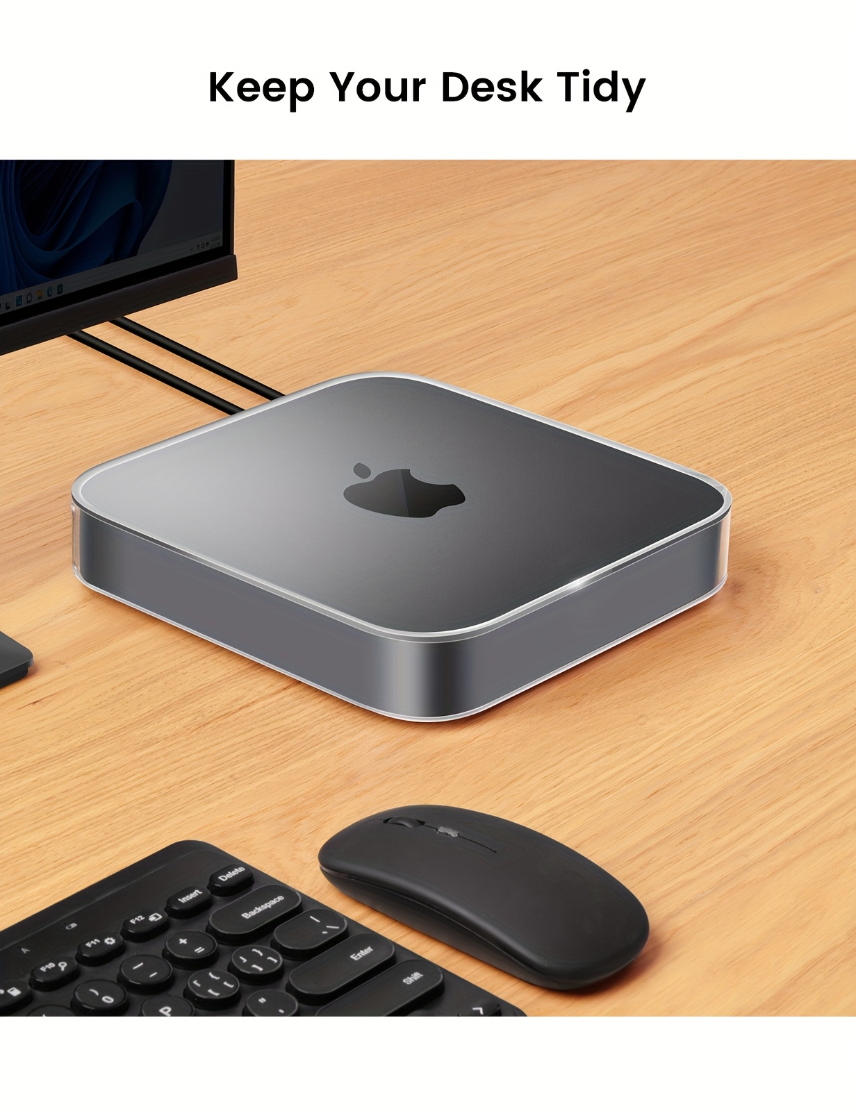 Vaydeer Mac Mini Protective Case Cover - Clear Acrylic HD Dustproof & Scratch-Resistant Shockproof Case for MacBook Air/Pro 13-16 Inch, Compatible with M1/M2, Durable Protection, Sleek Design, Highquality Material