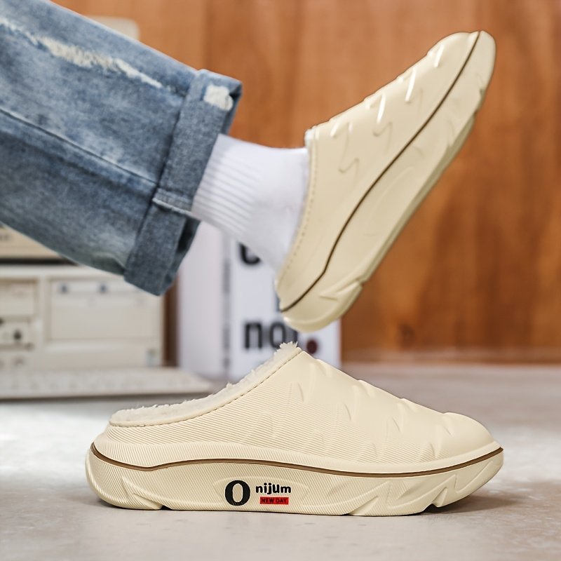 Men's & Women's Heavy-Duty Plush Winter Slippers with High Quality Sole & Thick Tread - All-Terrain Indoor/Outdoor House, Anti-Skid -like Design for Snow, Ice, - Unisex Warm Booties