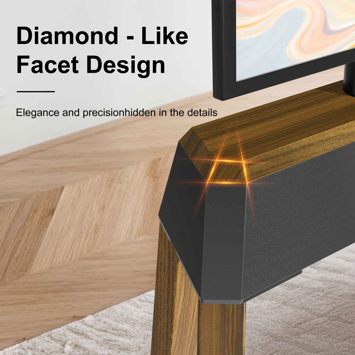 AESOME Heavy Duty Floor TV Stand Easel Studio TV Stand FIts 40 to 86 Inch Smart LED Tvs, Trapezoidal Legs, Height Adjustable Corner TV Mount for Home, Studio, Office