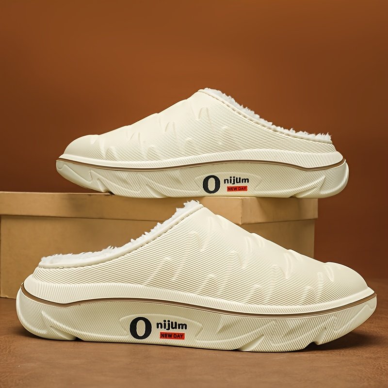 Men's & Women's Heavy-Duty Plush Winter Slippers with High Quality Sole & Thick Tread - All-Terrain Indoor/Outdoor House, Anti-Skid -like Design for Snow, Ice, - Unisex Warm Booties - Image 5