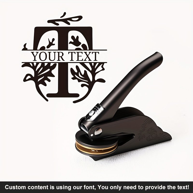 1pc Custom Pattern Embossed Stamp, Floral Letter Series in Black/Golden/Rose Golden Trio - Portable Embossing Tool for Party Invitations/Tissue Paper/Envelopes/Cards/Anniversary/Birthday/Holiday Gifts - ZMXL2 - Image 31