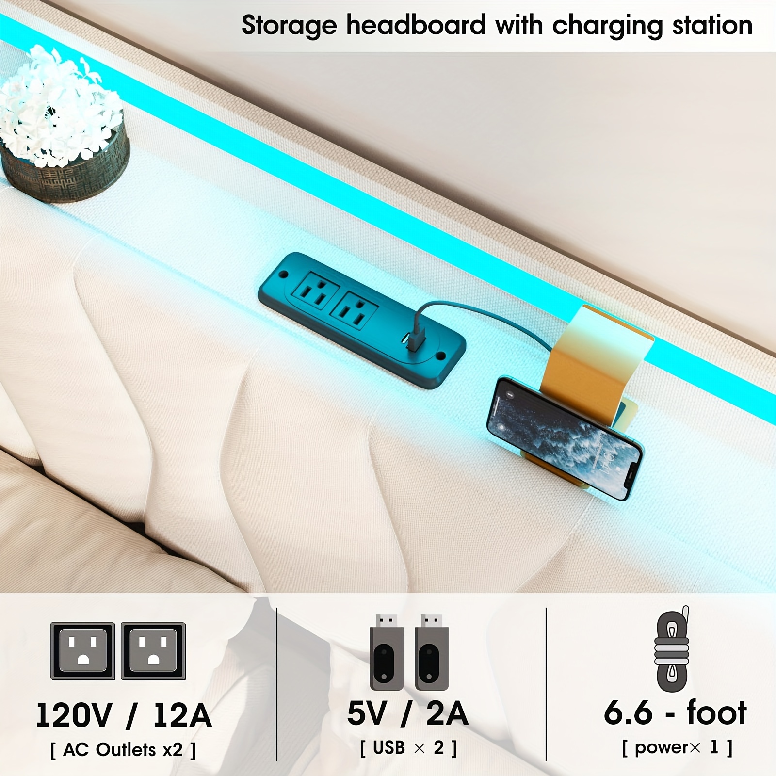 Modern Storage Bed Frame with Adjustable Height Headboard & Hydraulic Lift - /Outlet Charging Station, Built-In LED, Noise-Free Mechanism, Under-Bed Storage System, Space-Saving Design, Hardwood/Metal Construction, Easy Assembly (Compatible with Smart Home Systems) - Ideal for Bedrooms & Contemporary Decor, Queen Bed Frame With Storage, King Size Bed Frame, Bed Frame Full Size