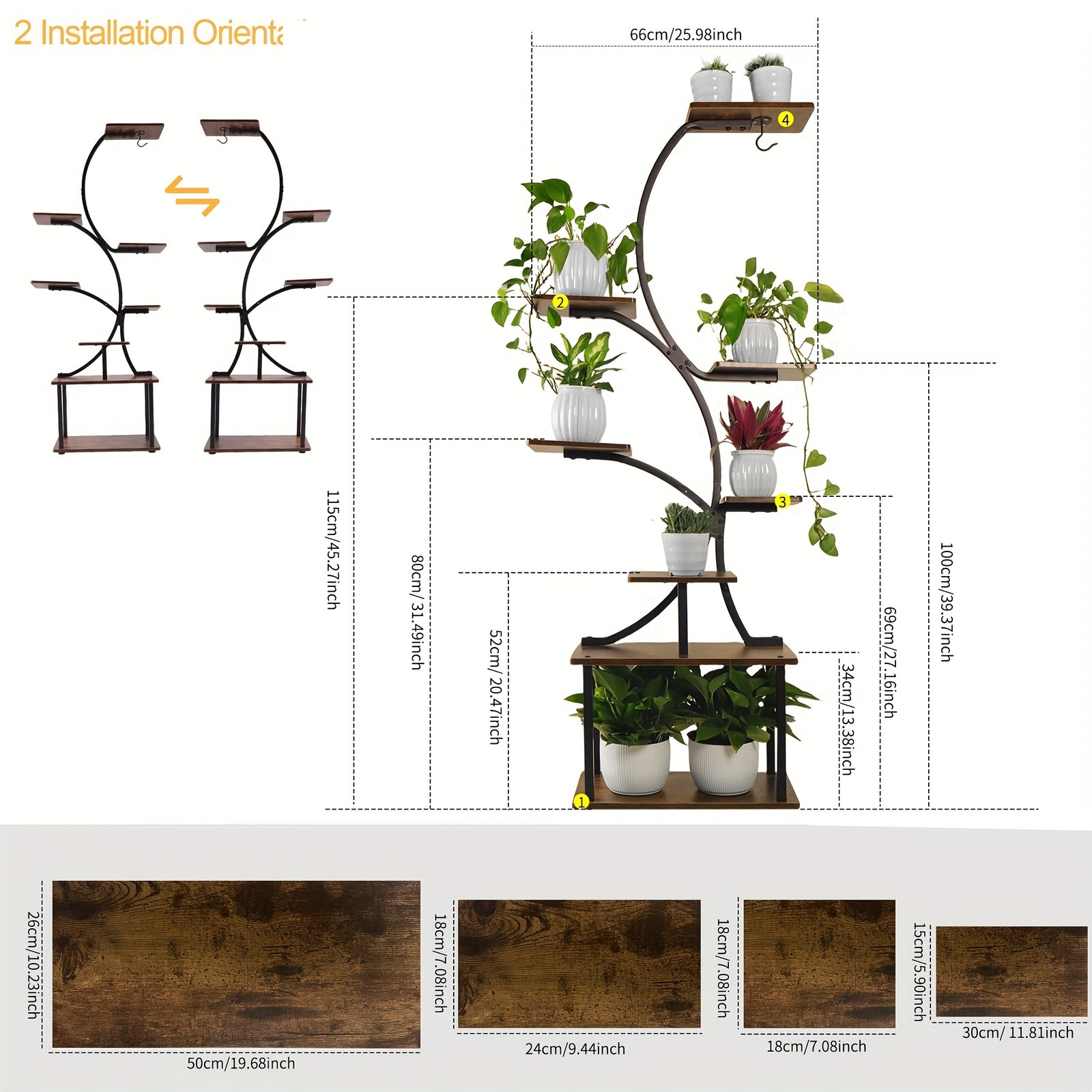 Multi-Level Illuminated Plant Stand: Modern American Home Fashion Indoor Gardening Solution - Displays 8+ Plants, Warm Lighting & Space-Saving Design - Plant Representative for Indoor Plants - Image 4