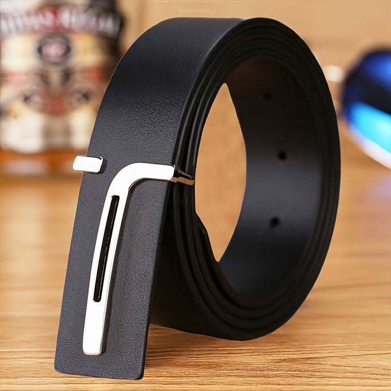 LVIGC Men'S Casual Faux Leather Belt with Golden-Tone Automatic Buckle - Stylish Black & Brown Belts for Casual Attire, Everyday Fashion Accessory, Sleek Design, Durable Construction - Image 6