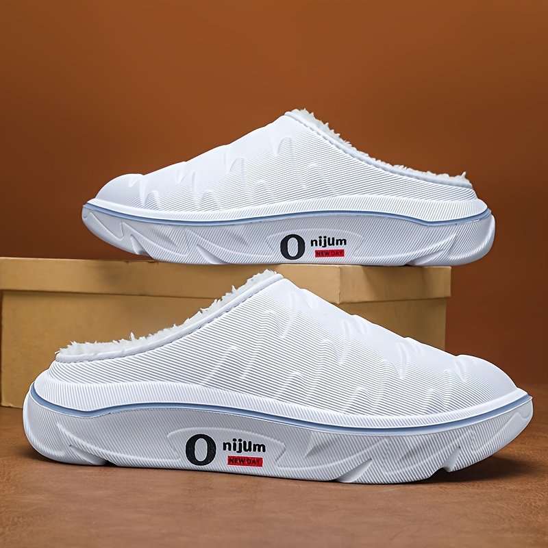 Men's & Women's Heavy-Duty Plush Winter Slippers with High Quality Sole & Thick Tread - All-Terrain Indoor/Outdoor House, Anti-Skid -like Design for Snow, Ice, - Unisex Warm Booties - Image 6