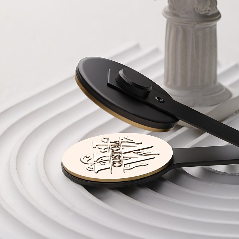 1pc Custom Pattern Embossed Stamp, Floral Letter Series in Black/Golden/Rose Golden Trio - Portable Embossing Tool for Party Invitations/Tissue Paper/Envelopes/Cards/Anniversary/Birthday/Holiday Gifts - ZMXL2 - Image 7