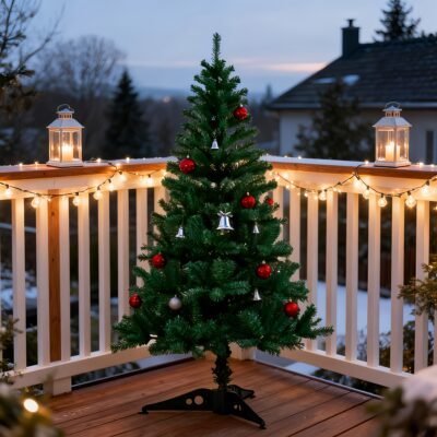 1pc Extra Large Artificial Christmas Tree – Realistic Indoor/Outdoor Decoration with Foliage, Low-Maintenance Plastic Material, No Water Needed, Durable & Perfect For Home, Garden, Or Holiday Decorations (thanksgiving, Halloween, Christmas