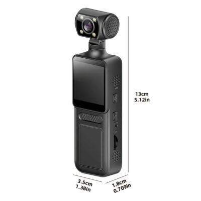 1pc Kikachai WiFi Action Camera 1080P HD, 180° Wide Angle, Low-Light Recording, Phone Controlled, Rechargeable Lithium Battery, ABS Material, Ideal for Vlogging, Cycling, and Outdoor Activities, Outdoor Recording | Modern Action Camera | Durable Construction, Action Camera