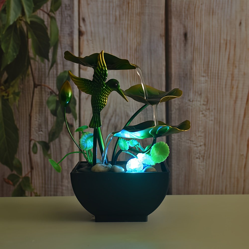 1pc USB Powered Home And Office Decorative Desktop Fountain, Portable Desktop Waterfall Kit for Soothing And Relaxing, Zen Meditation Indoor Fountain with Natural Rocks, Room Decoration, Christmas Decoration, Christmas Gift, Spring Summer Decorations - Image 6