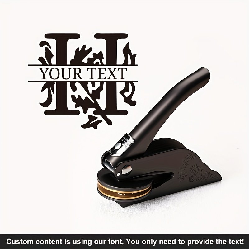 1pc Custom Pattern Embossed Stamp, Floral Letter Series in Black/Golden/Rose Golden Trio - Portable Embossing Tool for Party Invitations/Tissue Paper/Envelopes/Cards/Anniversary/Birthday/Holiday Gifts - ZMXL2 - Image 17