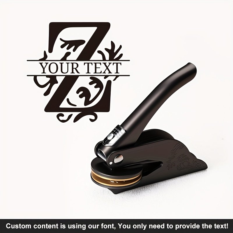 1pc Custom Pattern Embossed Stamp, Floral Letter Series in Black/Golden/Rose Golden Trio - Portable Embossing Tool for Party Invitations/Tissue Paper/Envelopes/Cards/Anniversary/Birthday/Holiday Gifts - ZMXL2 - Image 37