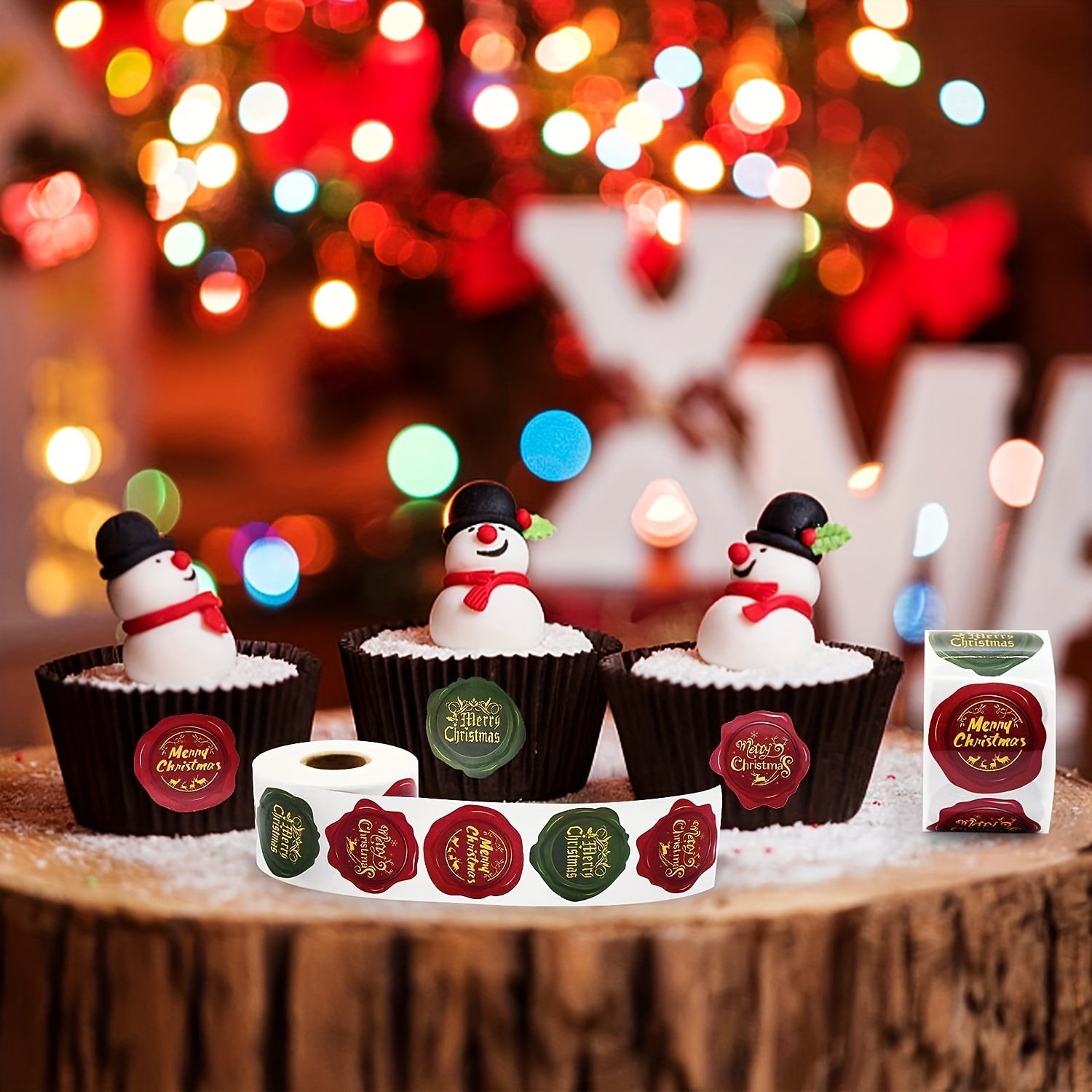 500pcs Christmas Sticker Roll - "Merry Christmas" Labels, Suitable for Greeting Cards, Envelope Seals, Gift Wrapping, and Holiday Decorations, Perfect for Christmas Rolls, Christma Wrapping Paper And Tag, Christma Gift Tag With String, Christma Gift Tag Green, Christma Tag With String, Christmas Gift Tag, Thank You Sticker, Christmas Decoration, Christmas Wrapping Accessories - Image 6