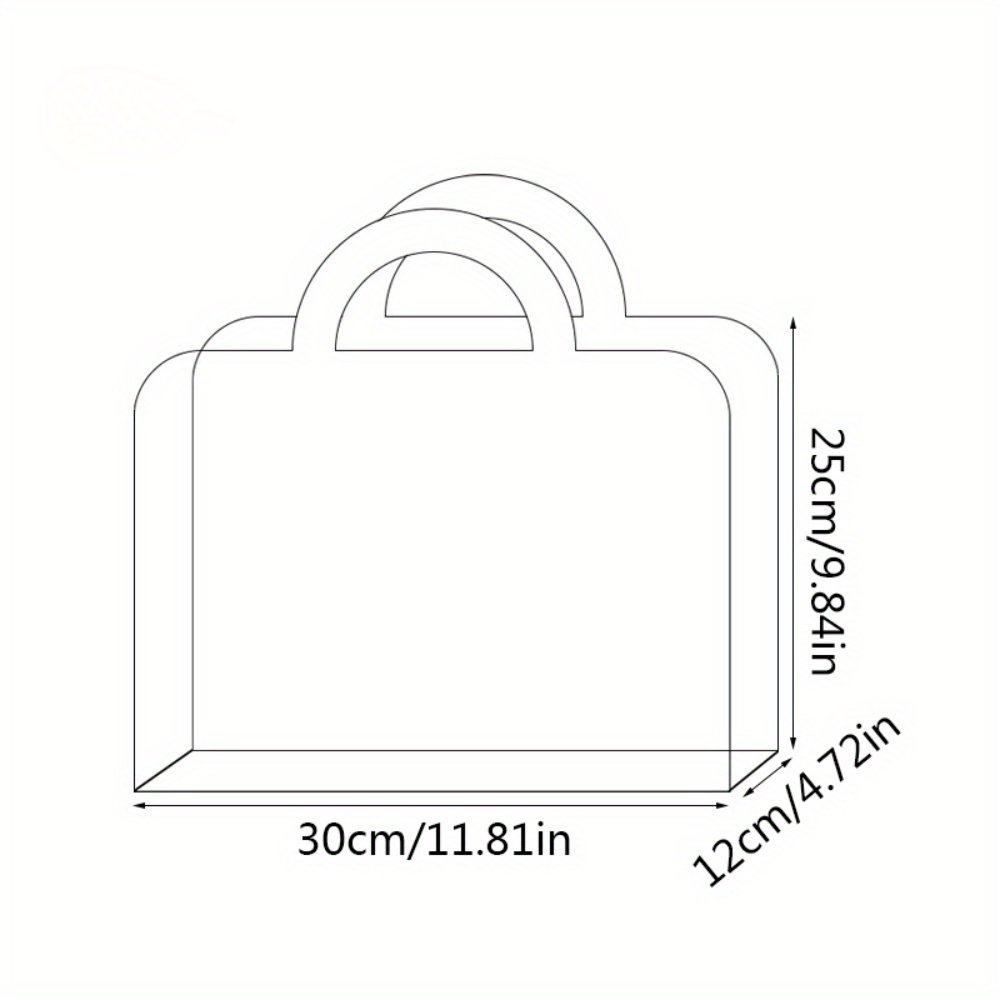 Set of 2, Clear And Simple Flower Packaging Bags with Handles for Weddings, Easy to Carry - Image 3
