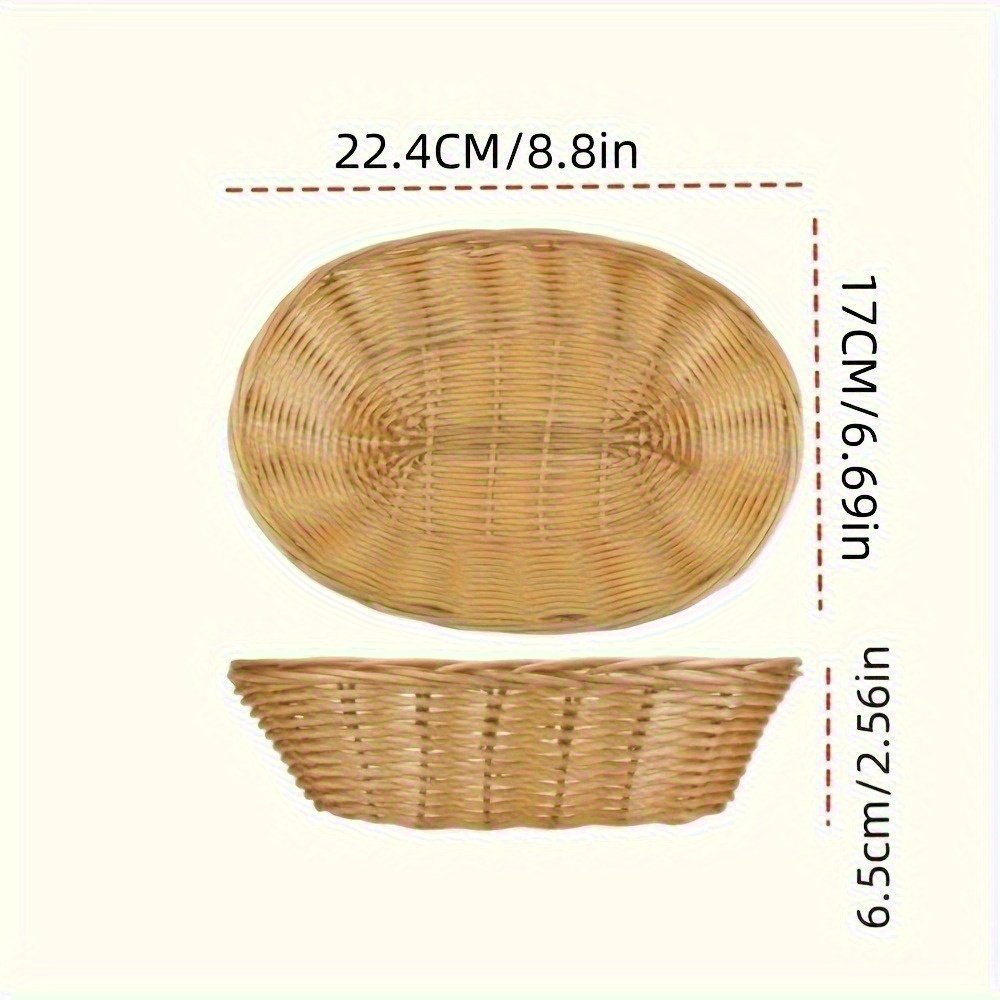 4pcs oval baskets, medium kitchen gift baskets, Christmas gifts, ornaments display, storage of bread, fruits, vegetables, baskets., Shelf Baskets - Image 5