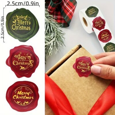 500pcs Christmas Sticker Roll – “Merry Christmas” Labels, Suitable for Greeting Cards, Envelope Seals, Gift Wrapping, and Holiday Decorations, Perfect for Christmas Rolls, Christma Wrapping Paper And Tag, Christma Gift Tag With String, Christma Gift Tag Green, Christma Tag With String, Christmas Gift Tag, Thank You Sticker, Christmas Decoration, Christmas Wrapping Accessories