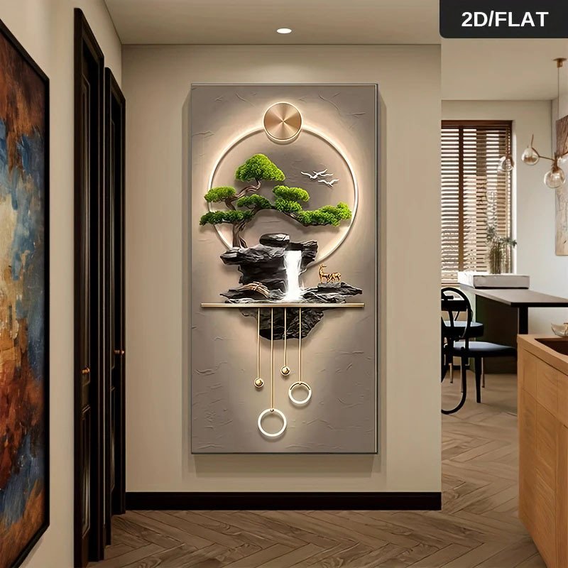 2D Flat, 1pc Extra Large Modern Minimalist Canvas Wall Art - Framed-like design with Pendant Accents, Beige/Gray/Black/White/Golden Neutral Palette - Living Room, Bedroom, Dining Room Decor - Flat Canvas Print for Housewarming Gift, Canvas Wall Art Ready to Hang, Indoor Decoration, Serene Artwork, Lighting Effect Artwork, Home Decoration, Contemporary Design, Durable Material, Decorative Artwork, Interior Designers