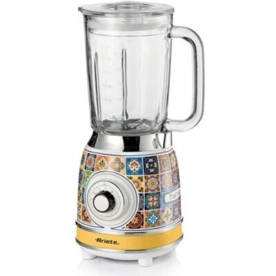 Sheemy's Ariete 583 Positano Blender with 1.5 Litre Glass Cup, 4 Stainless Steel Blades, 4 Speeds + Pulse, 1000 Watt