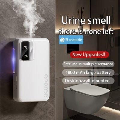 Deodorizing & 2-in-1 | Smart Aroma Diffuser with 7-Level Timer Spray + USB Fast Charging, 1800mAh Long-Lasting Battery, Ideal for Bedroom Moisture, Bathroom Odors, and Office Stale Air. No Essential Oils Needed, Freely Mix Fragrances, Minimalist